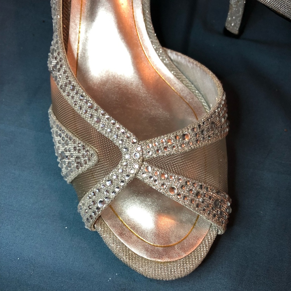 Caparros Silver Rhinestone Shoes - Picture 2 of 6